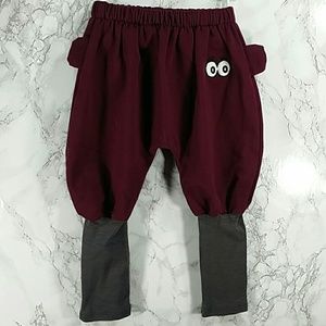 Maroon Ballon Pants. Kids :)